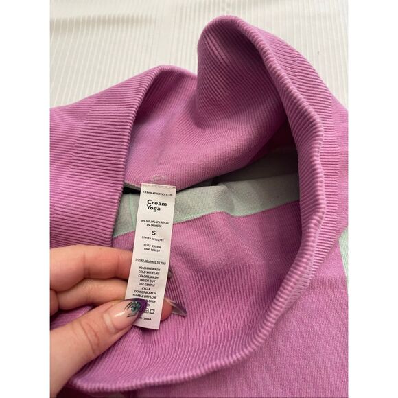 Cream Yoga Workout Tank Top Biker Short 2 Pc Set Size Small - Picture 12 of 14